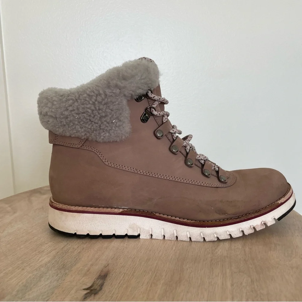 Women’s Cole Haan Grand Explore Waterproof HIKER BOOTS 9.5 B- Twilight Mauve - Picture 9 of 12